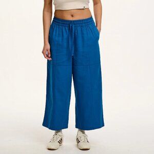 Lucy & Yak Chuck Pants - Loose Wide Cotton Electric Indigo Size L 12 14 NWT
